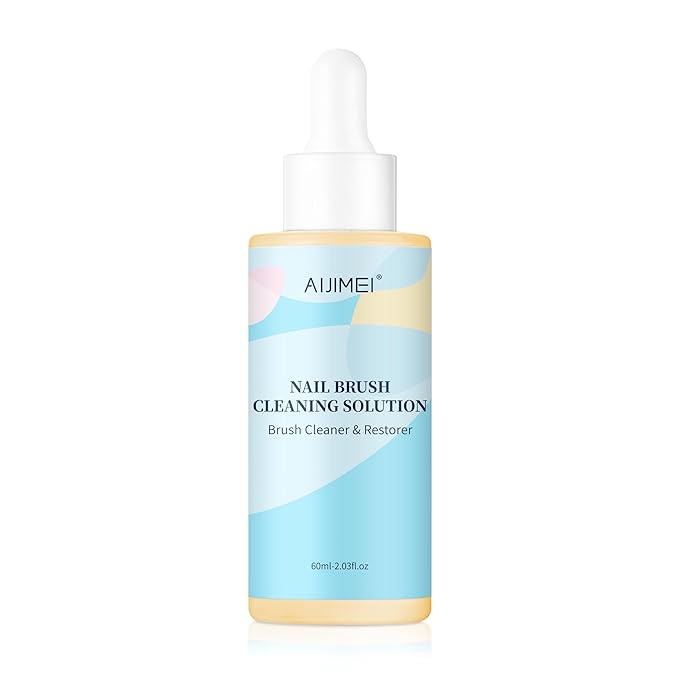 AIJIMEI Nail Art Brush Cleaner Gel Restorer Fragrans, 2Fl.oz Nail Brush Cleaner Gel Solution Brush Cleaning Essence Quick Dissolution for Any Nail Tools (60ml-Fragrans)