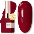 Double Rhythm 15ML Gel Polish Pure Sheer Same Color Same Bottle Soak Off Gel Polish Art Manicure Salon DIY at Home Gifts for Girls Women (Burgundy Red-A1452)