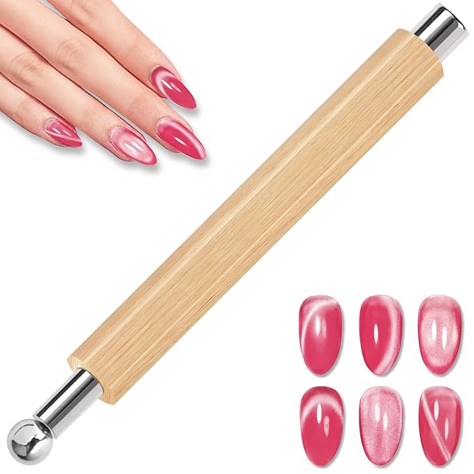 Cat Eye Magnet for Nails, Multifunctional Double-head Nail Polish Magnet Pen, Magnetic Cat Eye Gel Polish Nail Design Tool, for Home DIY, Salon