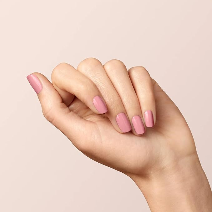 Manucurist Green Flash LED Old Rose - Powder Pink Gel Nail Polish - Vegan, 12-Free, Plant-Based - Strengthens and Protects the Nail - Gel Polish - Made in France - 0.5 fl oz