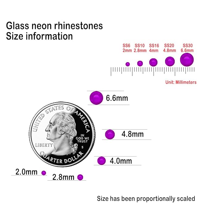 Flatback Glass Rhinestones,Bedazzler Gems Non Hotfix Crystal Rhinestones for Crafts Nail Charms Clothes Tumblers,Dk.Amethyst Neon,Mixed Size,35g