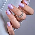 CurvLife Press On Nails – 30Pcs Soft Gel Fake Nails, Reusable Glue On Nail Kit with Adhesive Tabs, Natural Fit & Salon-Quality for Women & Girls (Lilac Mist)