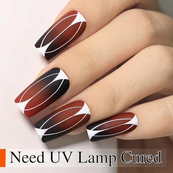 Double Rhythm 15 Ml Metallic Gel Liner Nail Art Bronze Mirror Chrome Painted Drawing Stripper 3D Effect Polish (White Liner Art -L1006)