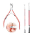 Cuticle Trimmer Cuticle Nippers,Professional Cuticle Remover Tool Kit，Stainless Steel Manicure Tools for Nail Care and Dead Skin Removal(Pink)