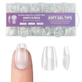 Short Coffin False Nails-12 sizes 600pcs Half matte nail extension tips kit full cover short coffin nail tip press on false nail tips kit for nails Salon Or Home DIY pre-shaped nail tips set