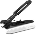Nail Clippers for Thick Nails, 16mm Wide Jaw Opening Oversized Toenail Clippers Cutter with Sharp Curved Blade and Nail File, Heavy Duty Stainless Steel Fingernail Clippers for Seniors Elderly