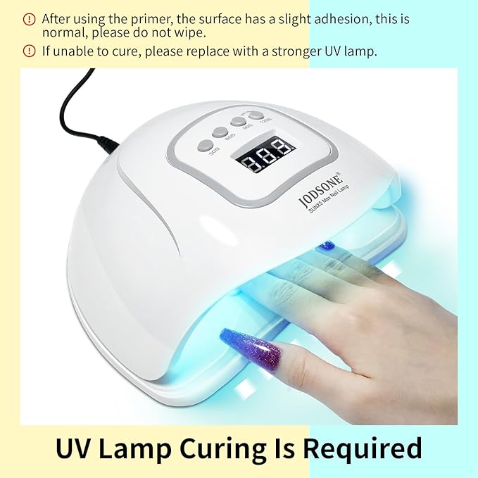 JODSONE 10ml Base Coat Gel Nail Polish Glossy Durable Gel Soak Off Clear No Wipe Nail Salon and DIY Home Need U V Lamp Curing