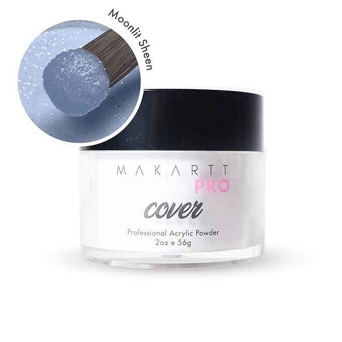 MakarttPro Acrylic Powder – Durable, Long-Lasting, Easy-Apply Formula for Nail Extensions, Overlays, Sculpting & Nail Art – 56g/2oz – Moonlit Sheen, Perfect for Pros and At-Home Use