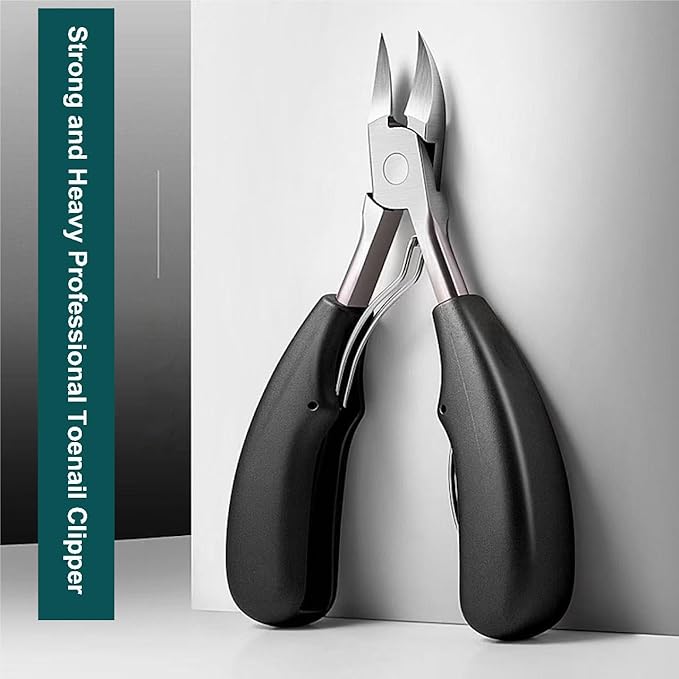 Toenail Clippers for Thick Toenails,Professional Toe Nail Clippers Set,Heavy Duty Long Handle Toenail Clipper for Seniors/Adult/Man/Women,Podiatrist Ingrown Toenail Tools with Storage Case