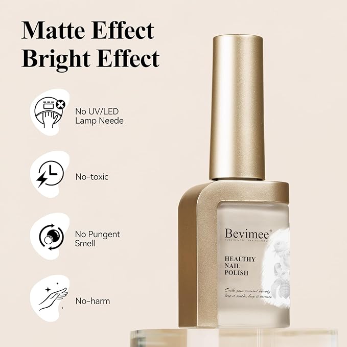 Matte Nude Nail Polish, Quick Dry Nail Lacquer Non Gel Matte Finish Effect, Long Lasting & Fast Drying Nail Pigment Velvet Nail Polish for Nail Art