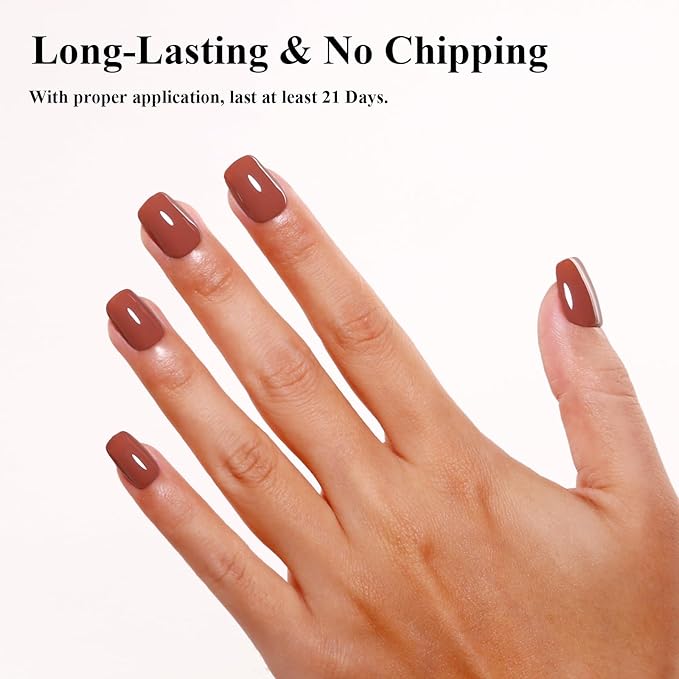 Imtiti 10ML Chocolate Moose Nail Gel Polish Soak Off LED UV Brown Gel Polish DIY at Home Salon Art Gift for Women Girls 1PCS