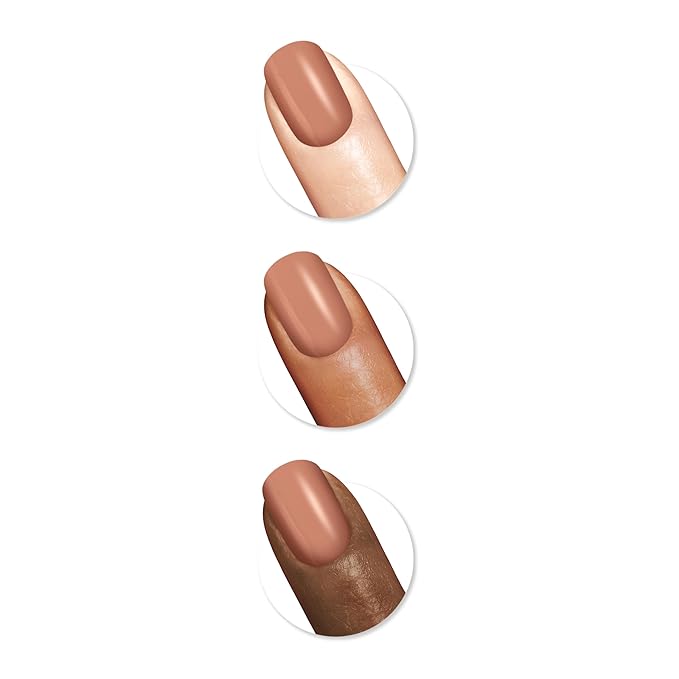 Sally Hansen Miracle Gel Salon Quality Nail Polish | Gel-Like Formula, Two-Step System, No UV Light Needed, Long Lasting | Opaque, Crème | 190 Road Less Traveled | Warm Beige Nail Polish