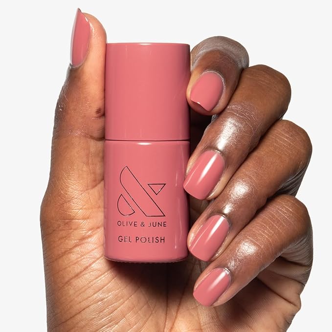 Olive & June Gel Polish | UV LED Nail Lamp Needed | Long Lasting Formula | Up to 21 Days of Wear | Damage-Free Removal | Salon-Quality Manicure, Pedicure at Home | Boysenberry Glass