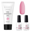Makartt Pink Poly Nail Gel Bundle with Nail Dehydrator and Nail Primer Kit, Natural Pink Nail Gel 50ML, Nail Dehydrator Protein Bonder Primer Liquid