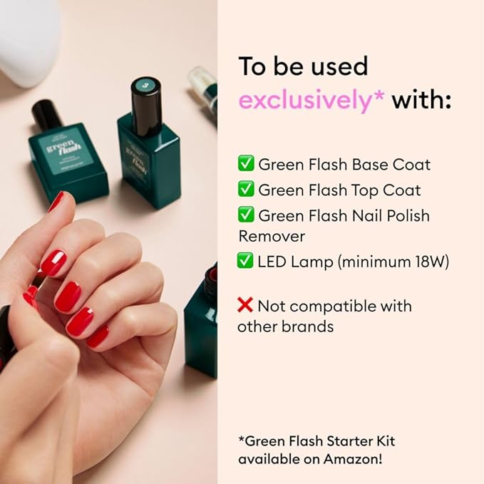 Manucurist Green Flash LED Shell Beige Gel Nail Polish - Pink Beige Gel Polish - Vegan, 12-Free, Plant-Based - Strengthens and Protects the Nail - Made in France - 0.5 fl oz