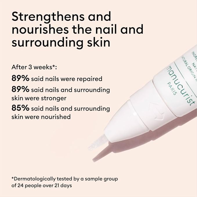 Manucurist Concentré Perfecteur - Nourishing and Fortifying Nail Pen - Vegan & Made in France - 1-in-2 Nail Care Treatment On-the-go: Nail Strengthener & Growth Oil - Gifts for Women