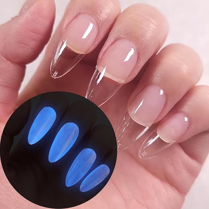 Glow in the dark Clear Gel Nail Polish 10ML Semi-Clear Jelly gel polish Glow Blue Color for nail art design (GP66cCB)