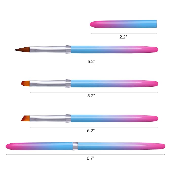 Nail Clean Up Brushes, SILPECWEE 3pcs Nail Polish Remover Brush, Nail Brushes for Cleaning Polish Acetone Cuticle, Nail Art Brush Manicure Brush for Nails Design Tool
