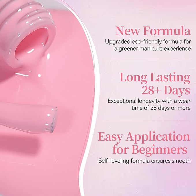 Born Pretty Pink Gel Nail Polish Set 6 Colors Valentine's Day Gift Sweet Light Baby Pink Nude Soak Off U v Gel Polish Kit for Salon Manicure and Nail Art DIY at Home