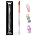 MelodySusie Kolinsky Acrylic Nail Brush, 80% Pure Kolinsky Hair, Professional Nail Brush for Acrylic Powder Nail Extension and 3D Nail Carving, Nail Art Tools for DIY Home Salon, Size 14