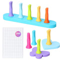 SAVILAND Nail Stand for Press Ons: Cat Eye Magnetic for Nail 3 Set Strong Magnetic Nail Holder for Painting Nails Acrylic Nail Stand 200 Double-Sided Tapes Fake Nail Holder for Practice False Nail DIY