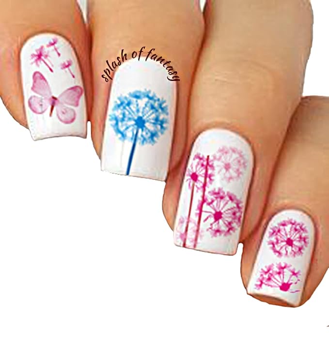 Nail Art 3D Stickers ♥ Colorful Flower Collection of 10 Decals /EE-I/