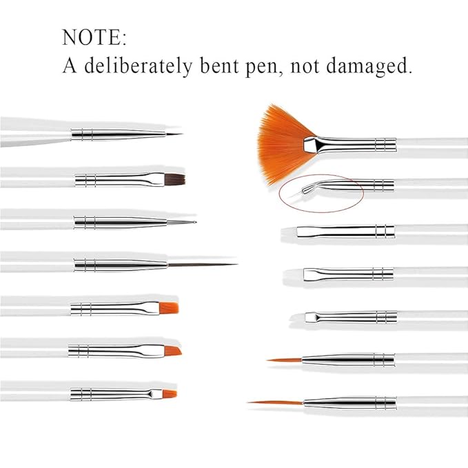 21 Pcs Nail Art Brushes Nail Art Tool Set Resin Palette Nail Art Painting Mixed Color 2 Way Acrylic Silicone Carving Pen Dotting Pen Tool Manicure Kit DIY Makeup Display Board for Home Salon, Pink