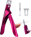 MelodySusie Acrylic Nail Clippers, Nail Clippers Cutters for Acrylic Nails Fake Nail Tips, Adjustable Stainless Nail Trimmer, Manicure Tool for Salon Home Nail Art, Plum