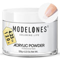 Modelones Acrylic Powder, 4.23oz Transparent Large Capacity Professional Acrylic Nail Powder Polymer for 3D French Nails Manicure Extensions & Carving, Long-Lasting Beauty Gifts