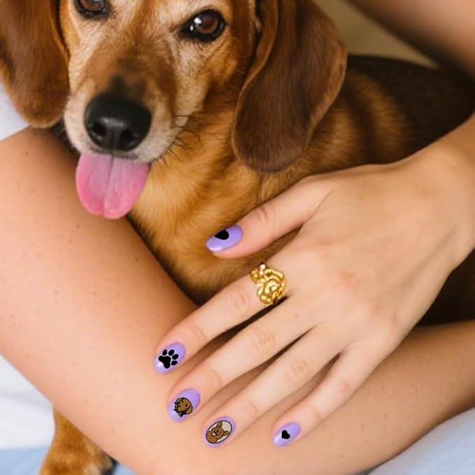 PH PandaHall 2pcs Dog Nail Stamping Plates, 124 Patterns Cute Pet Nail Plate Stainless Steel Nail Image Template Dogs Paw Nails Stencil Set for Dog Lover Manicure Decor 5.7x3.7 inch