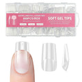 Square False Nail Tips Half matte nail extension tips kit full cover nail tip kit press on false nail tips for nails Salon Or Home DIY 10 sizes 600pcs pre-shared Square nail tips set