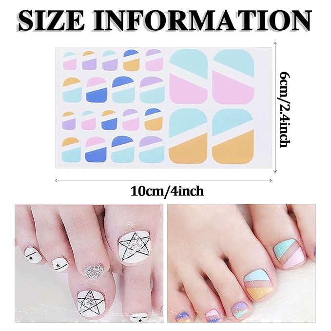 660 Pieces 30 Sheets Toes Nail Polish Strips Glitter Gel Nail Stickers Full Nail Wraps Self Adhesive Nail Polish Stickers for Women Girls Nails Art Accessories with File