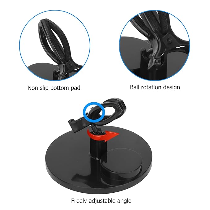 ZJchao Nail Polish Holder, Bottle Stand with Wide Base, Prevents Falling, Nail Art Helper, Black, ABS Material