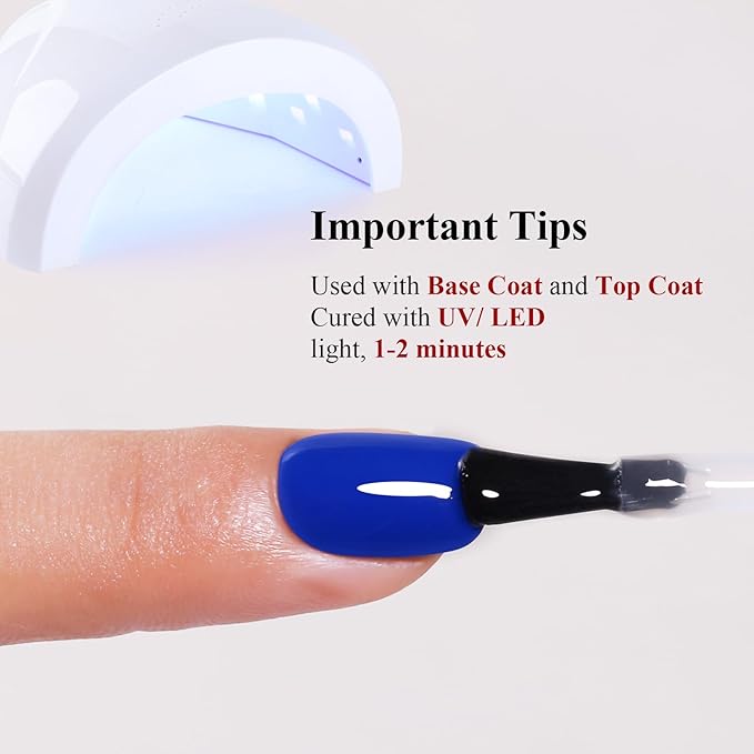 Gel Polish, 0.5 Fl Oz Electric Blue Nail Gel Polish Spring Summer Art Starter Manicure Salon DIY Soak off UV LED Design