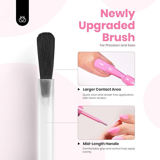 Beetles Pink Gel Polish - First Crush 15ML/0.51Fl Oz, Light Pink Gel Nail Polish, Soak Off UV LED Lamp Nail Art, Long-Lasting Manicure Salon DIY Home Spring Nails - Gifts for Her