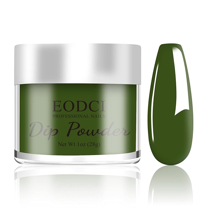 1 Oz/28g Forest Green Dip Powder, Nail Dip Powder for Long-lasting 28 Days+ Dip Nail Art French Manicure Nail Starter & Professional Home DIY Salon Use, No Needed Nail Lamp Curing Christmas