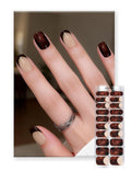 Semi Cured Gel Nail Strips | Built-In Gel Top Coat | UV Light Required | Salon Quality, Easy Application And Removal (Vintage Tortoiseshell）