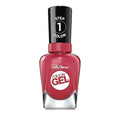 Sally Hansen Miracle Gel Salon Quality Nail Polish | Gel-Like Formula, Two-Step System, No UV Light Needed, Long Lasting | Opaque, Glossy | 256 Proper P-rose | Muave Red Nail Color