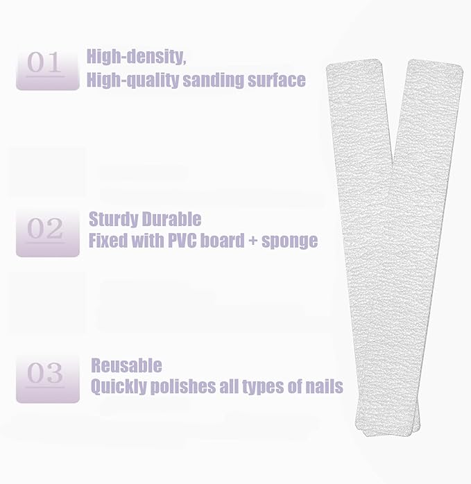21 Pcs Nail File 100/180 Grit Nail Files,Gray Double Sided Emery Boards,Professional Nail Files for Natural and Acrylic Nails