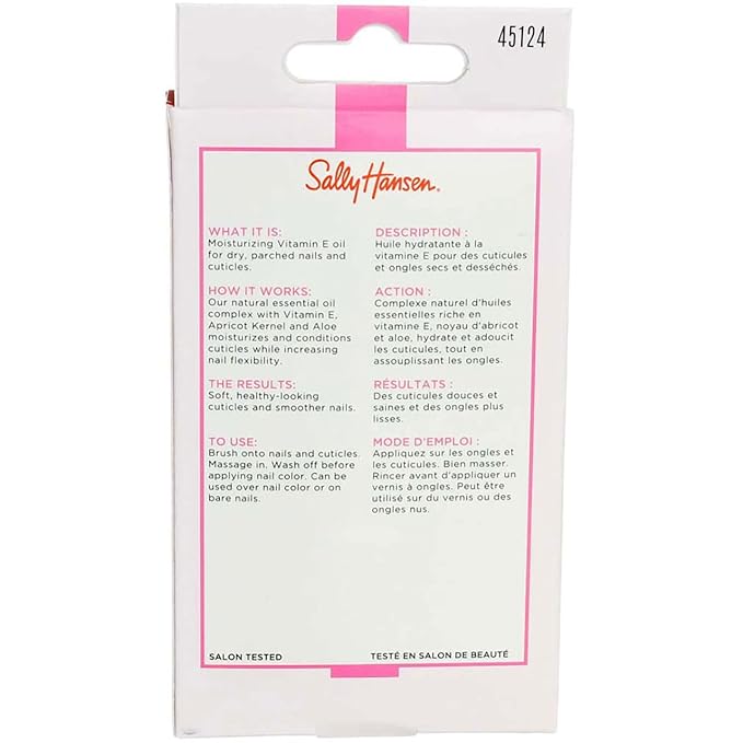 Sally Hansen Vitamin-E Nail & Cuticle Oil 0.45 Ounce (13.3ml) (3 Pack)