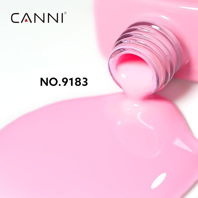 CANNI Baby Pink Gel Nail Polish, 1Pcs Nude Pink Gel Polish Light Nude Color Soak Off U V Nail Manicure Salon DIY at Home