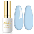 Imtiti Pastel Gel Nail Polish, 1 Pcs 0.5 Fl Oz Pastel Blue Gel Polish Soak Off LED U V Nail Gel Polish Spring Summer Easter Gel Nail Polish DIY Nail Art Starter Manicure Salon Gel Nail Kit