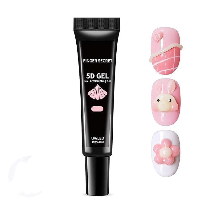 3D Nail Gel Sculpting Gel No Wipe Rhinestone Glue Gel Polish Painting Drawing for DIY Nail Art Gems Diamond Jewelry