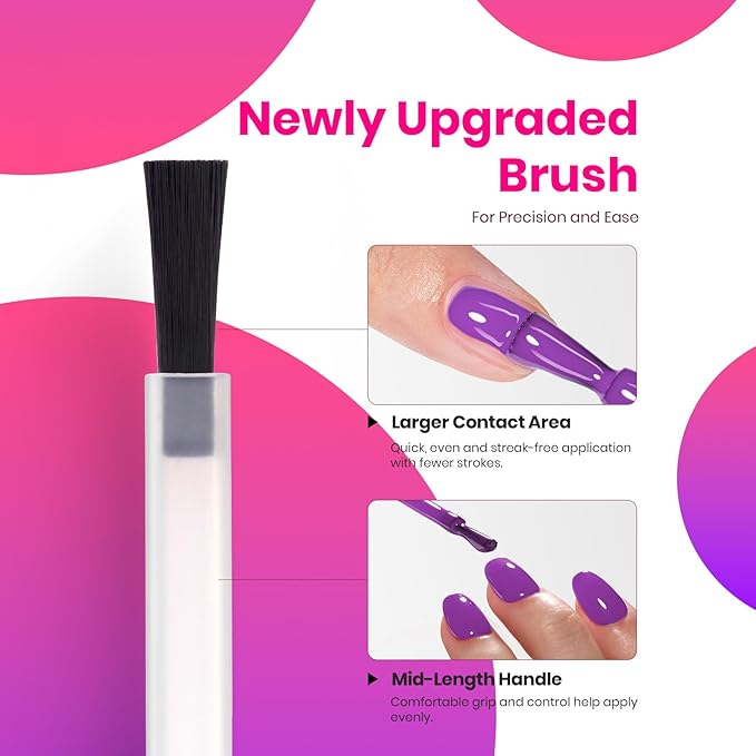 Beetles Gel Nail Polish Set – 6 PCS HEMA-Free Neon Bright Gel Nail Kit, Highly Pigmented Soak Off UV LED Long-Lasting Tropical Mood Color Valentines Gift Set for Women DIY Manicure Home Salon