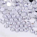 500 Pieces SS30 6mm Flatback Rhinestones Clear Glass Round Gems Crystals for Nail Art DIY Crafts Clothes Shoes Bags （White）