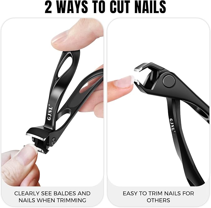 Toenail Clippers for Thick Nails for Seniors, 2026 Upgrade Angled Head Large Toe Nail Clippers, Heavy Duty Fingernail Clippers with Wide Opening Nail Cutter Men & Women