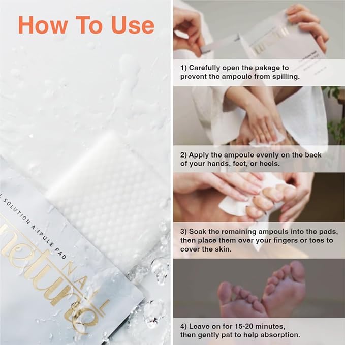 Fermentation Ampoule Pad | Nail & Cuticle Treatment Wipes | Vegan Hydrating Nail Care | Fermented Herbal Extracts | Easy Daily Nail Repair | Korean Beauty On-the-Go | 10Pcs