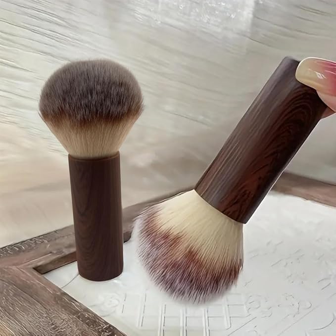 Nail Art Dust Brush Manicure Dust Cleaner, Nail Art Dust Powder Remover Brush Soft Bristle Nail Cleaning Brush Tool (Brown)
