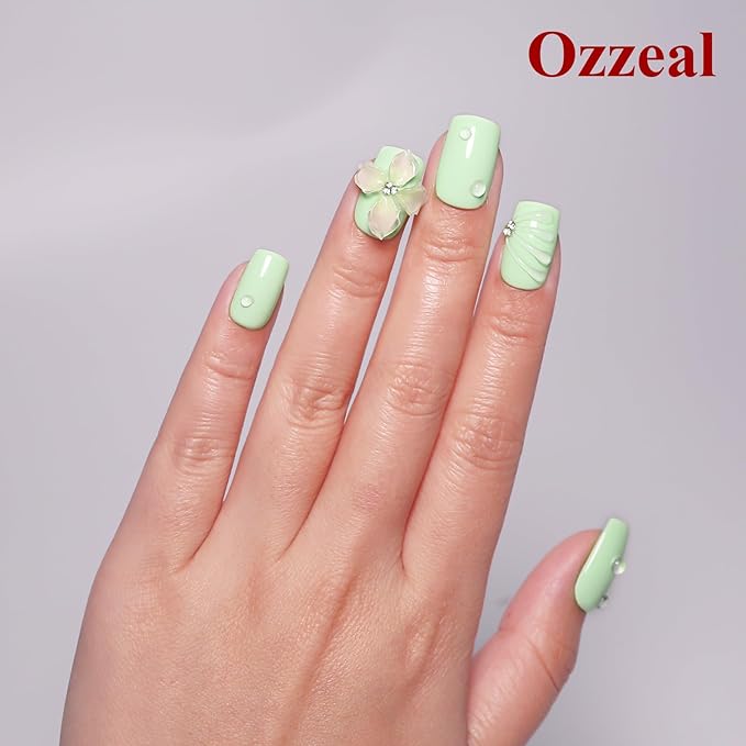 Pastel Gel Polish, 0.5 Fl Oz Light Green Gel Nail Polish Spring Summer Soak off LED UV Gel Nail Polish Art Starter Manicure Salon DIY Nail Gel Polish