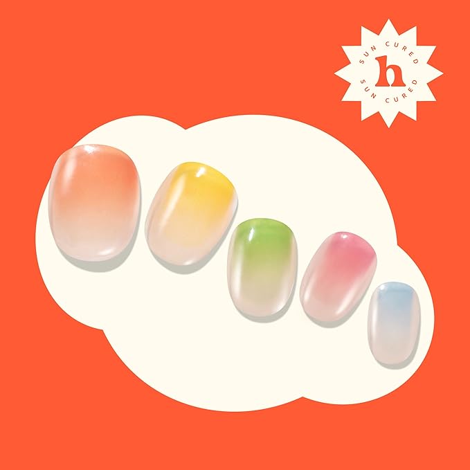 Heyhae Semi Cured Gel Nail Strips | No LED Lamp Needed | Ombre, Pink, Spring | Easy Apply & Remove, Salon Quality | Includes 28 Strips, 1 Prep Pads, Nail File & Wooden Stick - Hey, I Fancy You